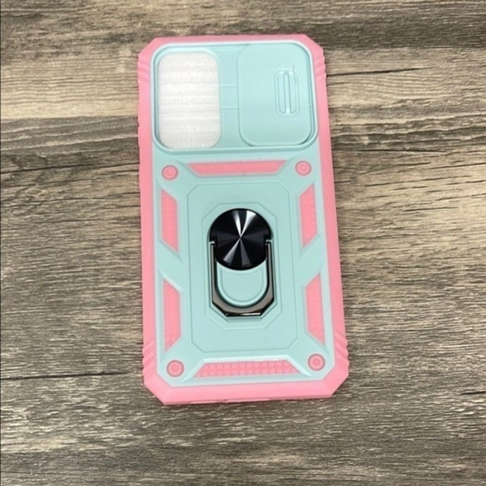 Samsung Galaxy S23 Plus Case Rugged Pink Mint Green Camera Cover Ring Stand
